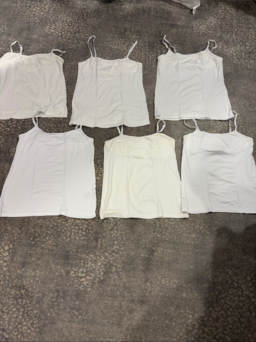 CHARTER CLUB WHITE TANK TOPS WITH SHELFS (6)